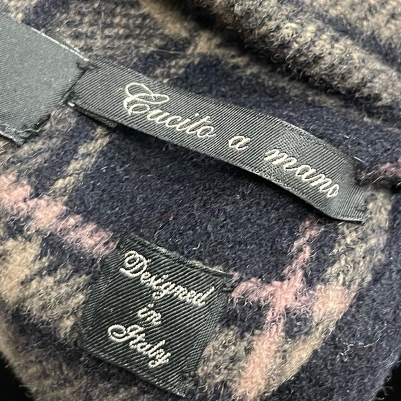 Max Mara Weekend | Plaid Reversible Wool Jacket Navy - Picture 10 of 14